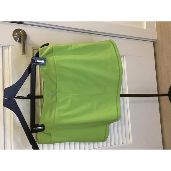 Athleta Lime Green Tennis Skort Pockets Turquoise Shorts M Athleisure Workout - Picture 3 of 5